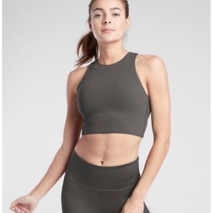 Athleta Conscious Crop Arbor Olive Size Small a-c cup. Lightly worn!